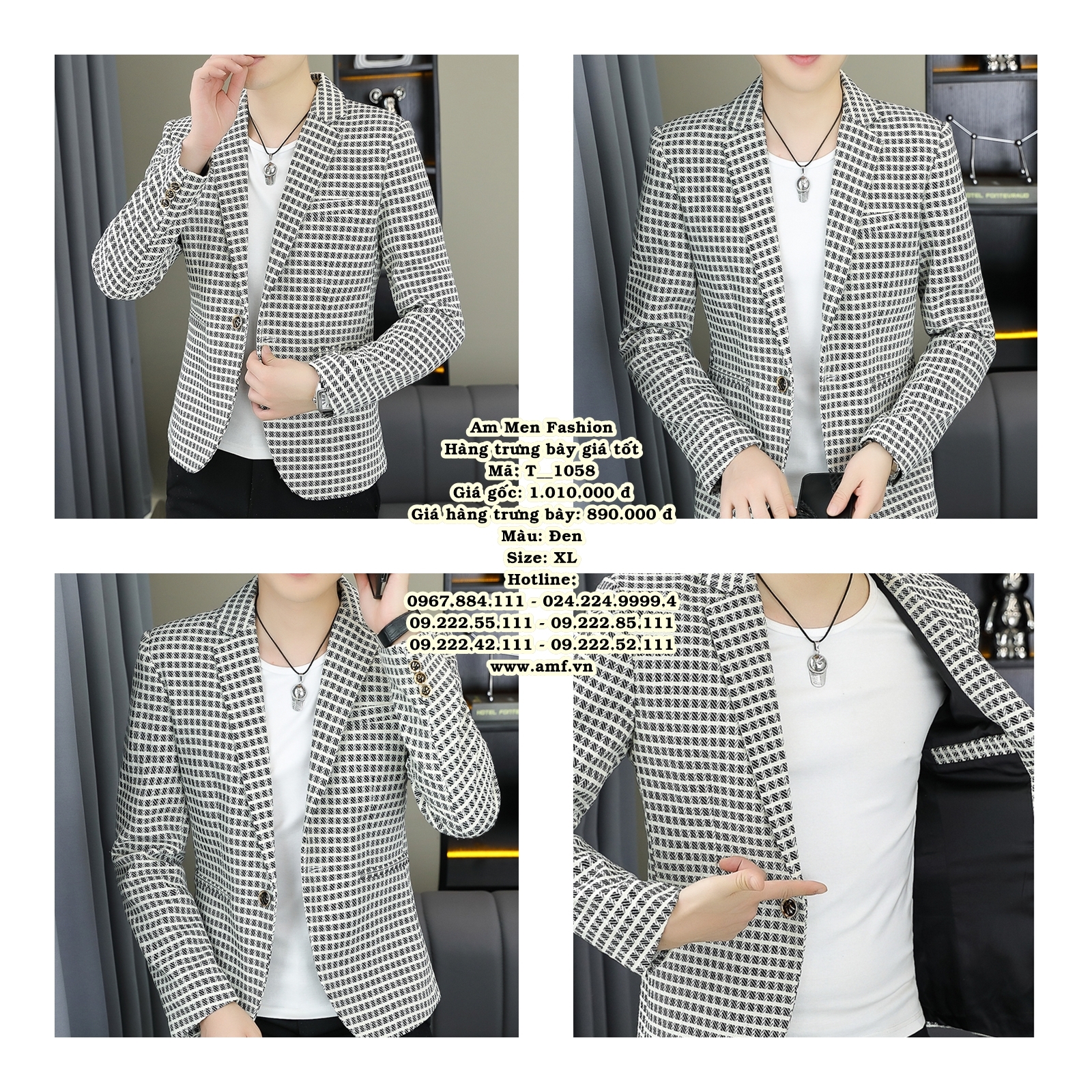 T1058 - Màu: Đen - Size: XL