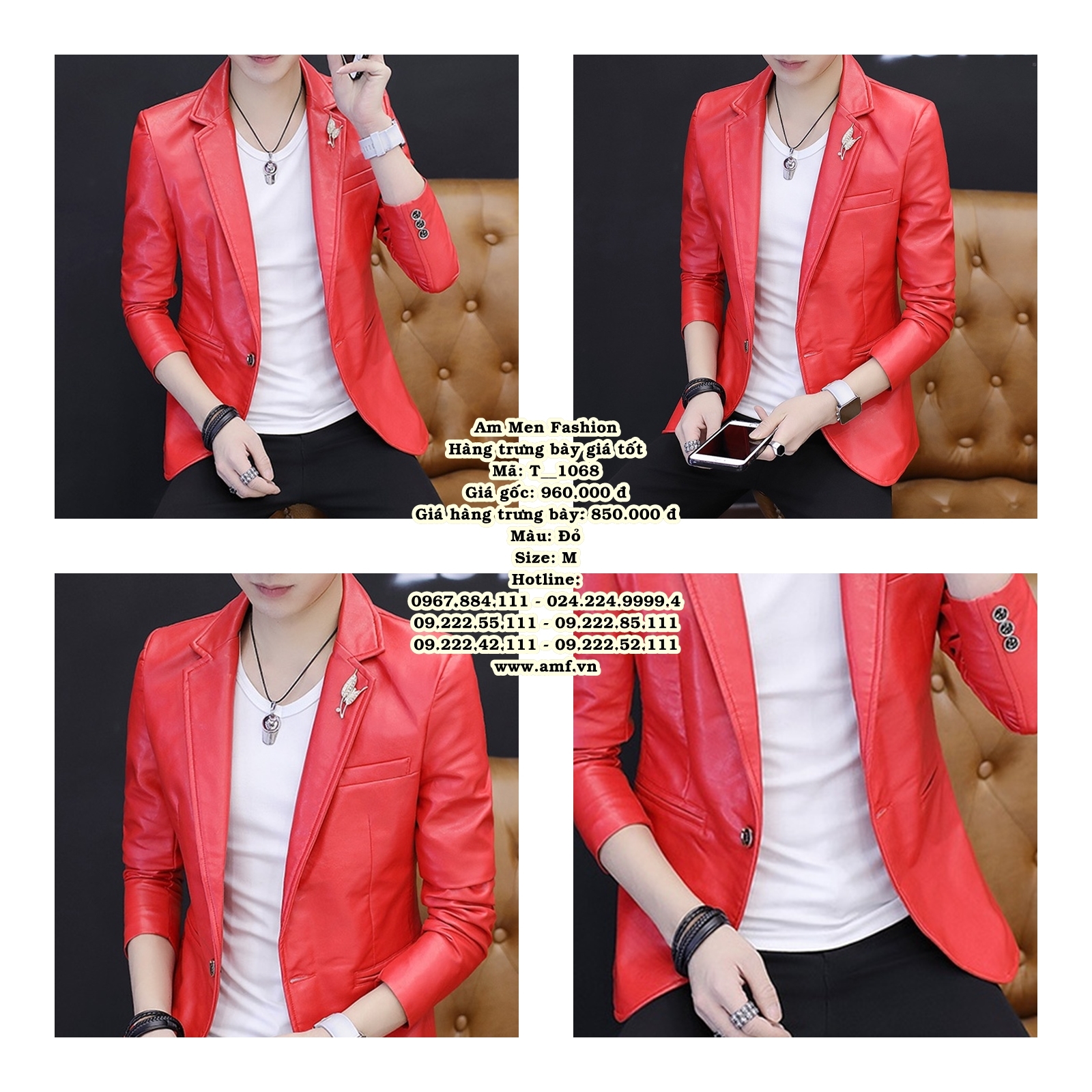 T1068 - Màu: Đỏ - Size: M