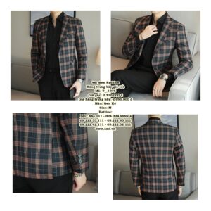 T1075 - Màu: Đen Kẻ - Size: M