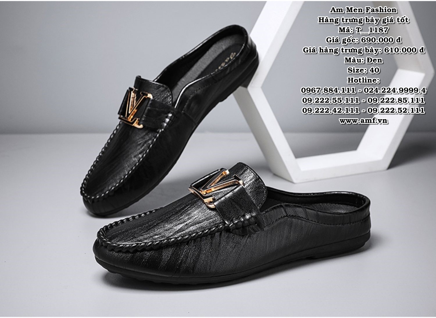 T1187 - Màu: Đen - Size: 40