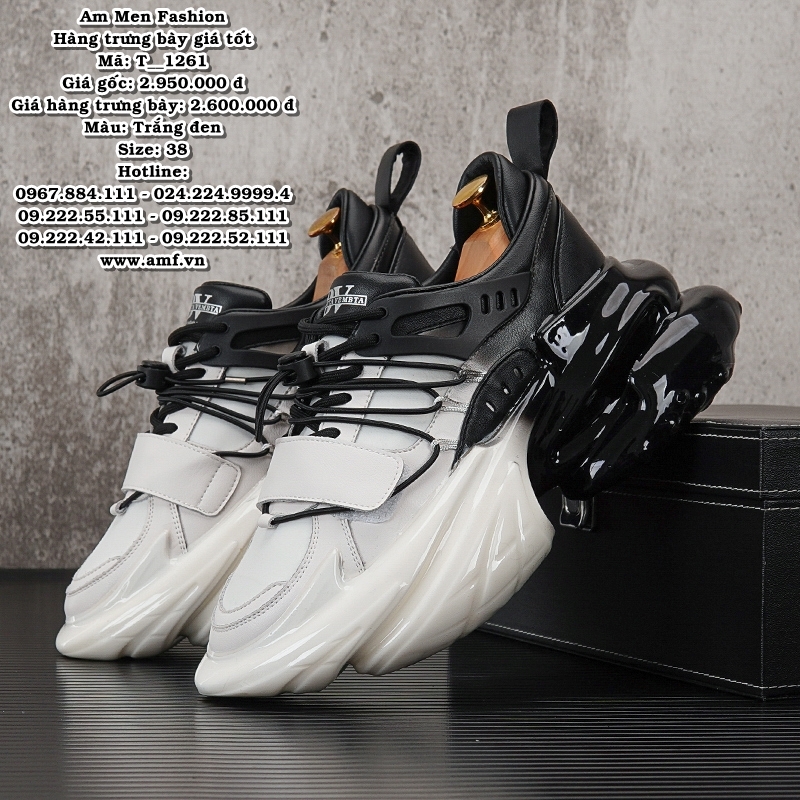 T1261 - Màu: Trắng đen - Size: 38